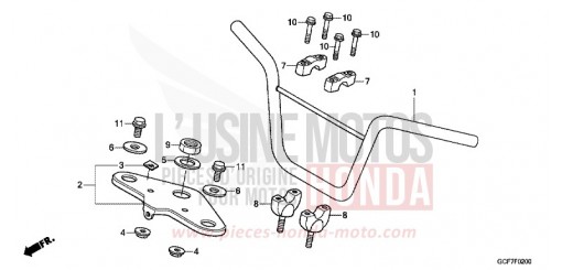 TUBO MANUBRIO/PONTE SUPERIORE CRF70FC di 2012